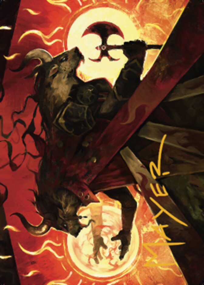 Hurloon Battle Hymn Art Card (Gold-Stamped Signature) [Dominaria United Art Series] | Gear Gaming Fayetteville