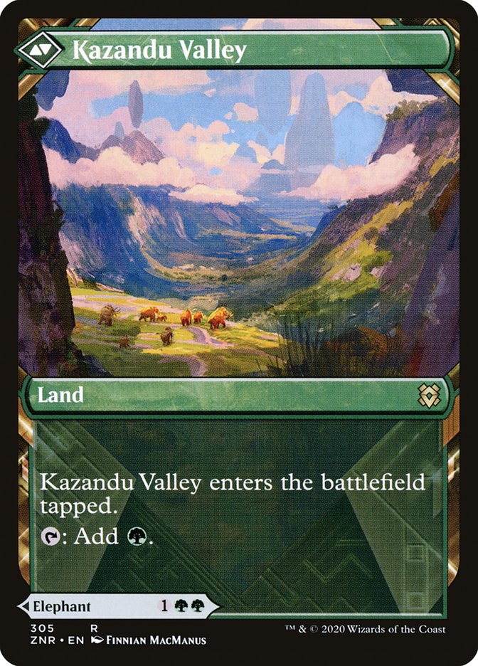 Kazandu Mammoth // Kazandu Valley (Showcase) [Zendikar Rising] | Gear Gaming Fayetteville