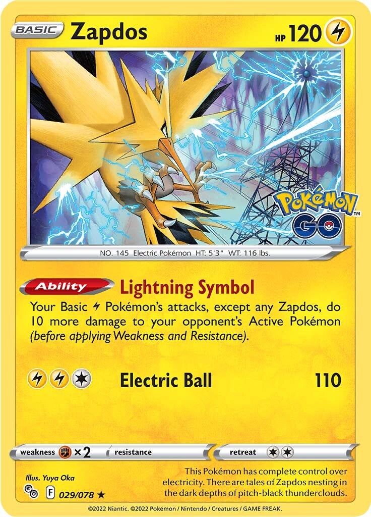 Zapdos (029/078) [Pokémon GO] | Gear Gaming Fayetteville