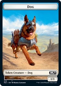 Dog // Saproling Double-Sided Token [Core Set 2021 Tokens] | Gear Gaming Fayetteville