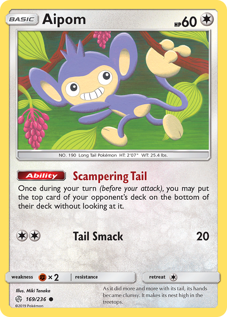 Aipom (169/236) [Sun & Moon: Cosmic Eclipse] | Gear Gaming Fayetteville