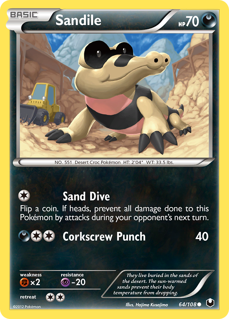 Sandile (64/108) [Black & White: Dark Explorers] | Gear Gaming Fayetteville