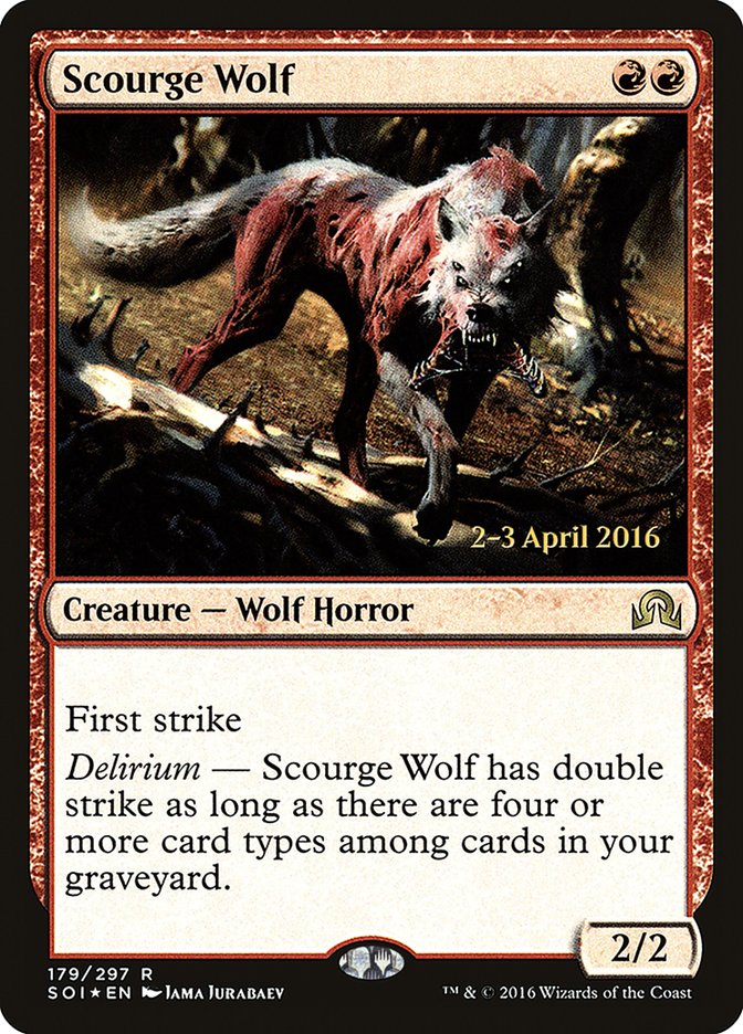 Scourge Wolf [Shadows over Innistrad Prerelease Promos] | Gear Gaming Fayetteville