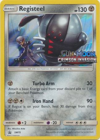 Registeel (SM75) (Staff Prerelease Promo) [Sun & Moon: Black Star Promos] | Gear Gaming Fayetteville