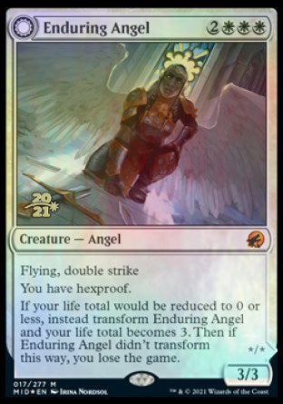 Enduring Angel // Angelic Enforcer [Innistrad: Midnight Hunt Prerelease Promos] | Gear Gaming Fayetteville