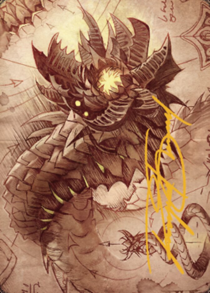 Wurmcoil Engine Art Card (Gold-Stamped Signature) [The Brothers' War Art Series] | Gear Gaming Fayetteville