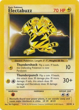 Electabuzz (20/102) [Base Set Unlimited] | Gear Gaming Fayetteville