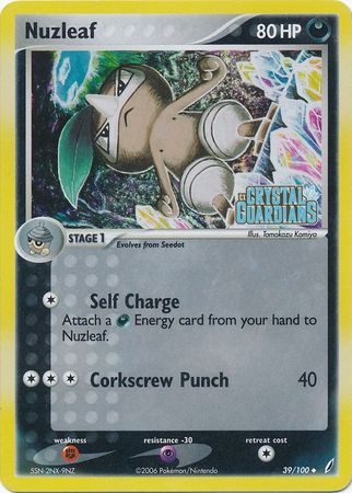 Nuzleaf (39/100) (Stamped) [EX: Crystal Guardians] | Gear Gaming Fayetteville