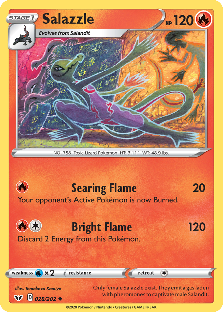 Salazzle (028/202) [Sword & Shield: Base Set] | Gear Gaming Fayetteville