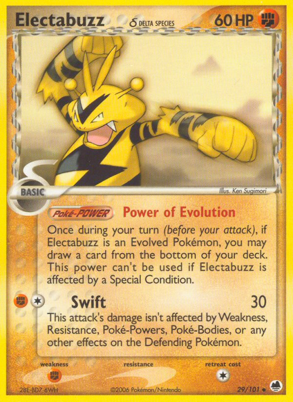 Electabuzz (29/101) (Delta Species) [EX: Dragon Frontiers] | Gear Gaming Fayetteville