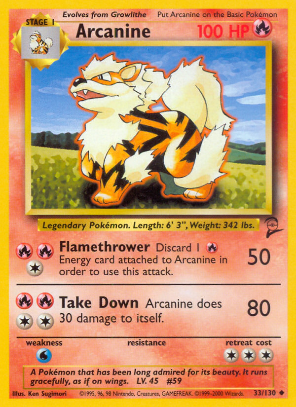 Arcanine (33/130) [Base Set 2] | Gear Gaming Fayetteville