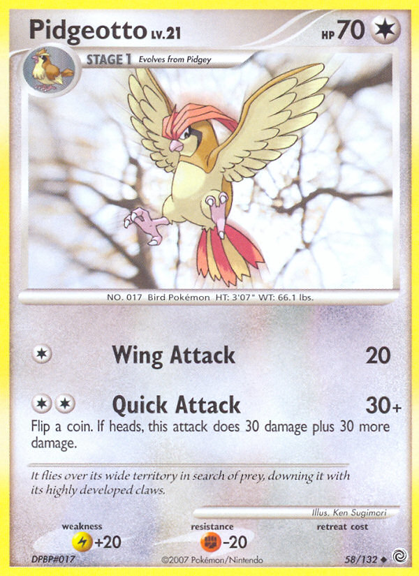 Pidgeotto (58/132) [Diamond & Pearl: Secret Wonders] | Gear Gaming Fayetteville