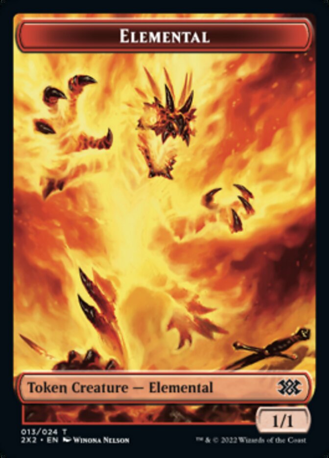 Elemental // Aven Initiate Double-Sided Token [Double Masters 2022 Tokens] | Gear Gaming Fayetteville