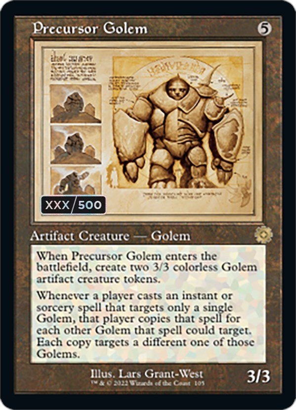 Precursor Golem (Retro Schematic) (Serialized) [The Brothers' War Retro Artifacts] | Gear Gaming Fayetteville