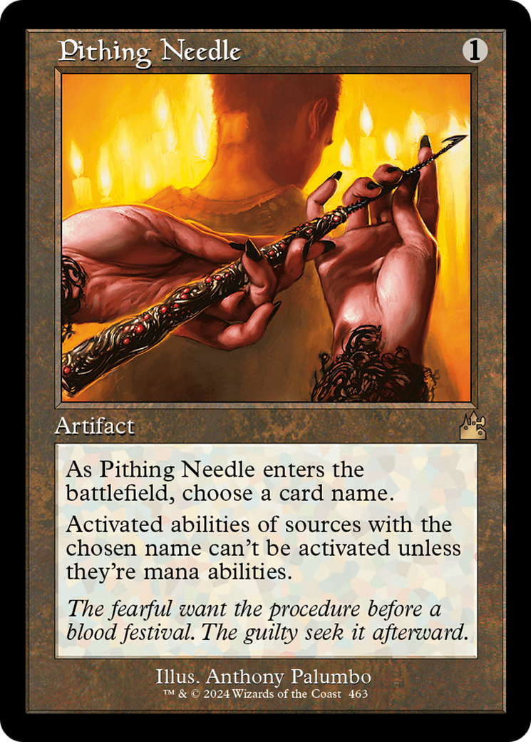 Pithing Needle (Retro Frame) [Ravnica Remastered] | Gear Gaming Fayetteville