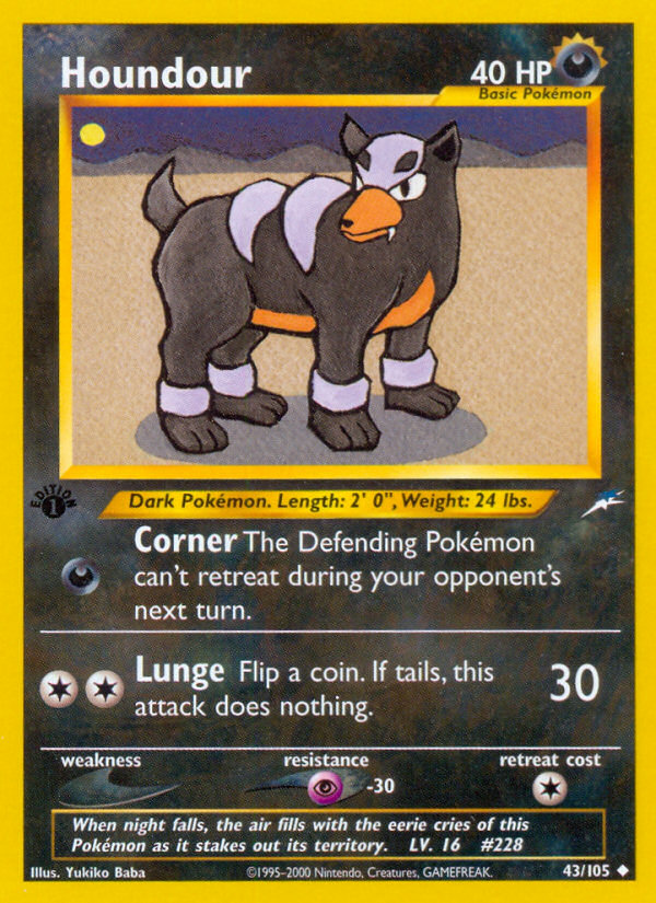 Houndour (43/105) [Neo Destiny 1st Edition] | Gear Gaming Fayetteville