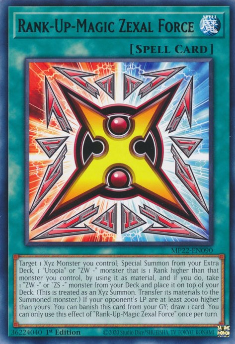 Rank-Up-Magic Zexal Force [MP22-EN090] Rare | Gear Gaming Fayetteville