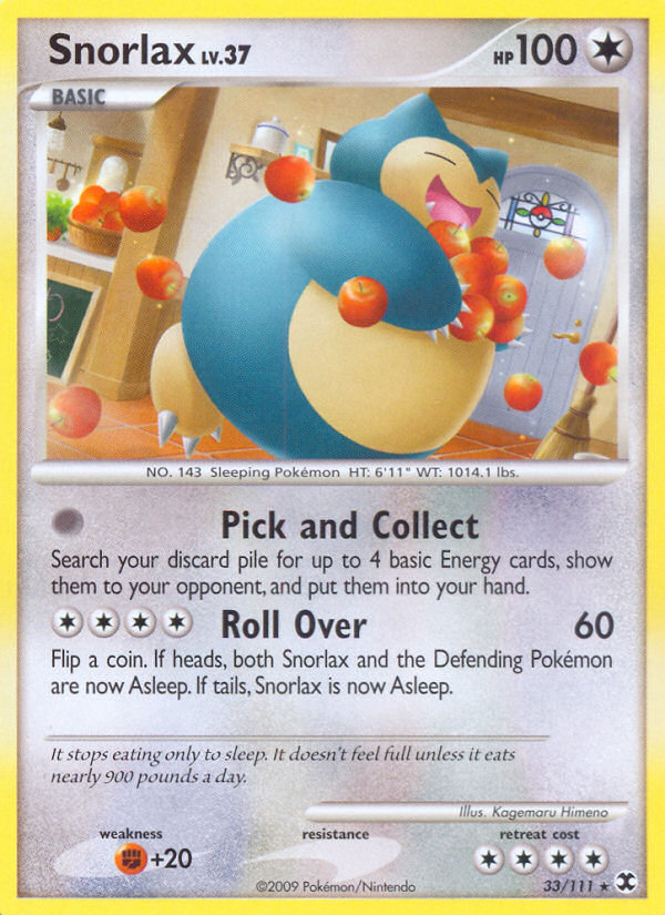 Snorlax (33/111) [Platinum: Rising Rivals] | Gear Gaming Fayetteville