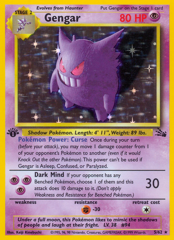 Gengar (5/62) [Fossil 1st Edition] | Gear Gaming Fayetteville