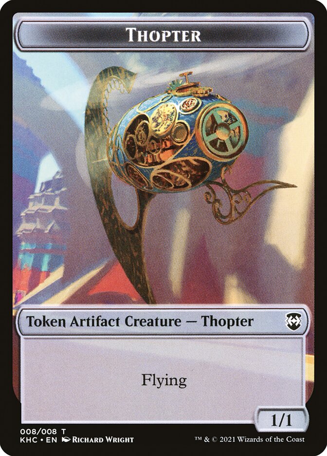 Replicated Ring // Thopter Double-Sided Token [Kaldheim Commander Tokens] | Gear Gaming Fayetteville