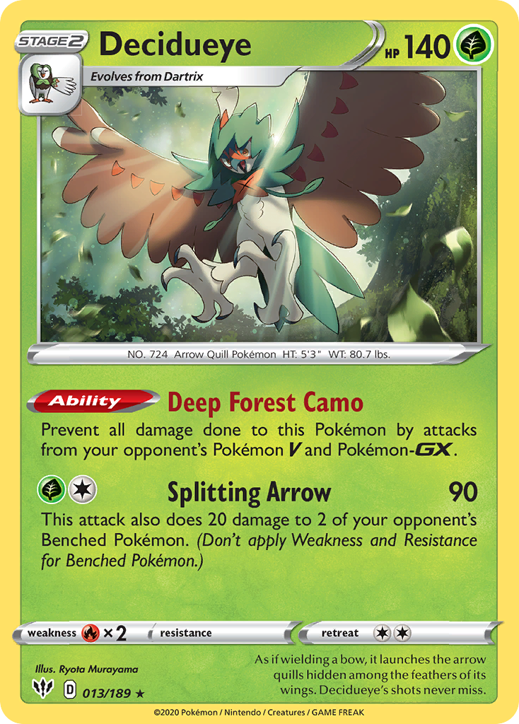 Decidueye (013/189) [Sword & Shield: Darkness Ablaze] | Gear Gaming Fayetteville