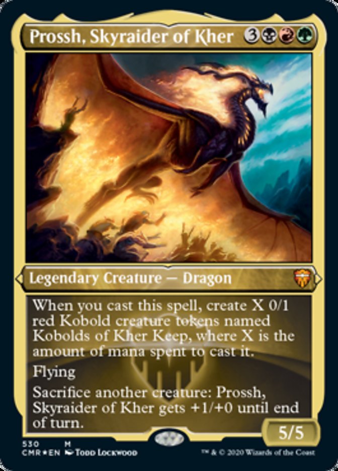 Prossh, Skyraider of Kher (Etched Foil) [Commander Legends] | Gear Gaming Fayetteville