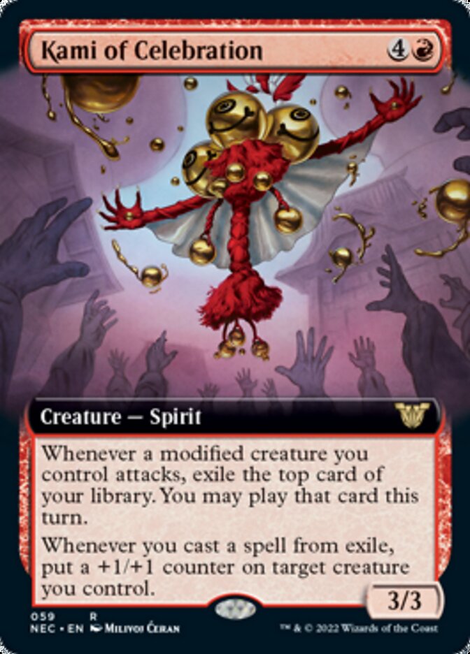Kami of Celebration (Extended Art) [Kamigawa: Neon Dynasty Commander] | Gear Gaming Fayetteville