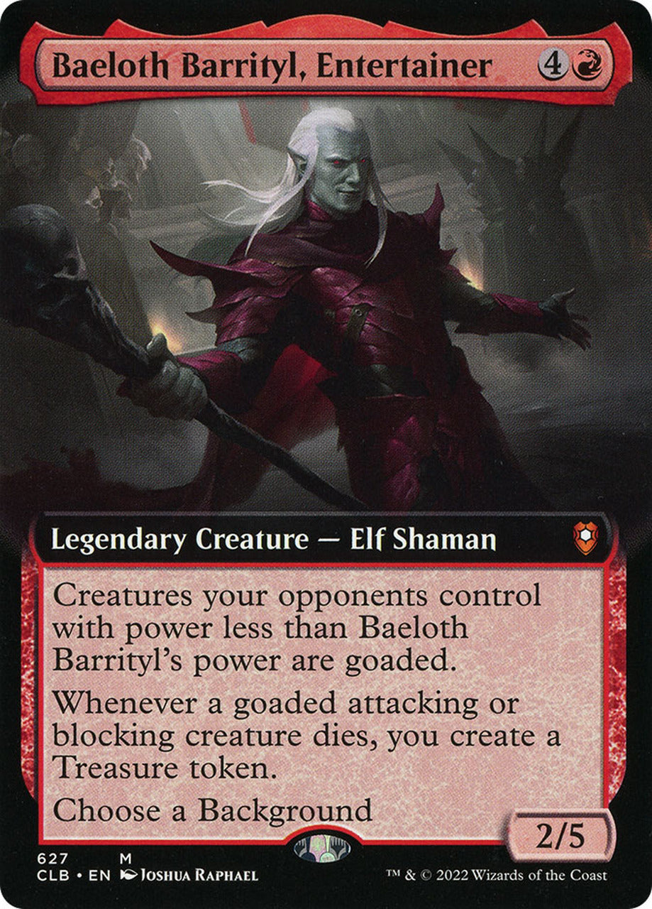 Baeloth Barrityl, Entertainer (Extended Art) [Commander Legends: Battle for Baldur's Gate] | Gear Gaming Fayetteville