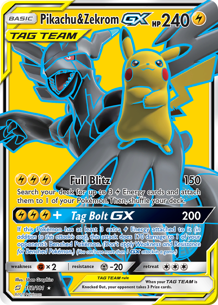 Pikachu & Zekrom GX (162/181) [Sun & Moon: Team Up] | Gear Gaming Fayetteville