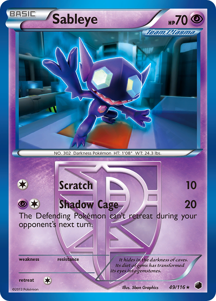 Sableye (49/116) [Black & White: Plasma Freeze] | Gear Gaming Fayetteville