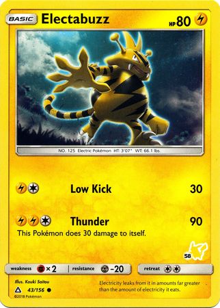 Electabuzz (43/156) (Pikachu Stamp #58) [Battle Academy 2020] | Gear Gaming Fayetteville