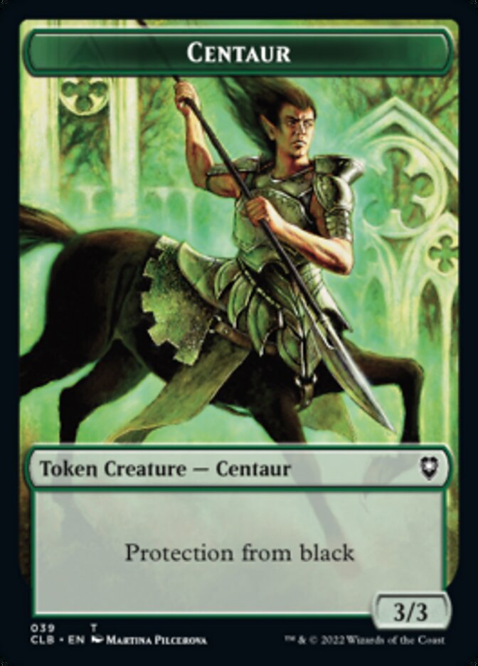 Horror // Centaur Double-Sided Token [Commander Legends: Battle for Baldur's Gate Tokens] | Gear Gaming Fayetteville