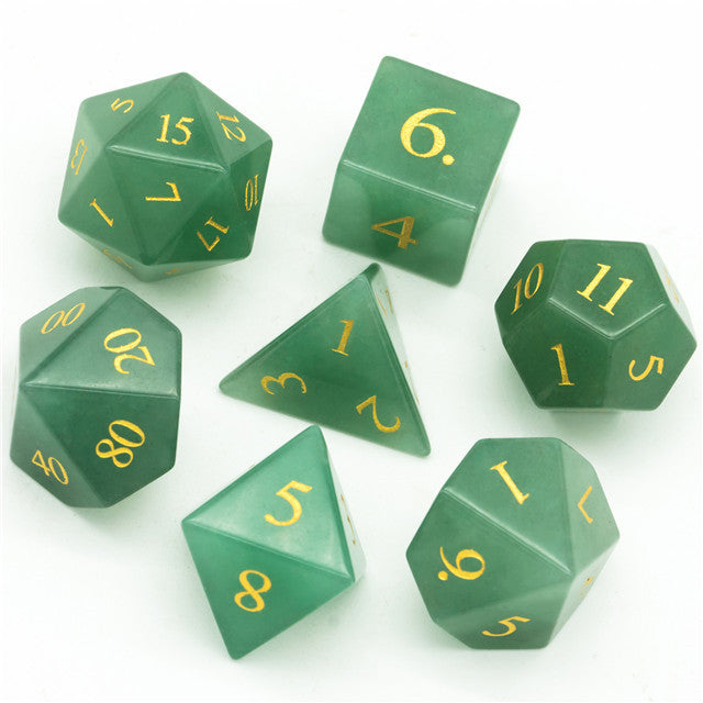 Aventurine Gemstone Dice Set | Gear Gaming Fayetteville