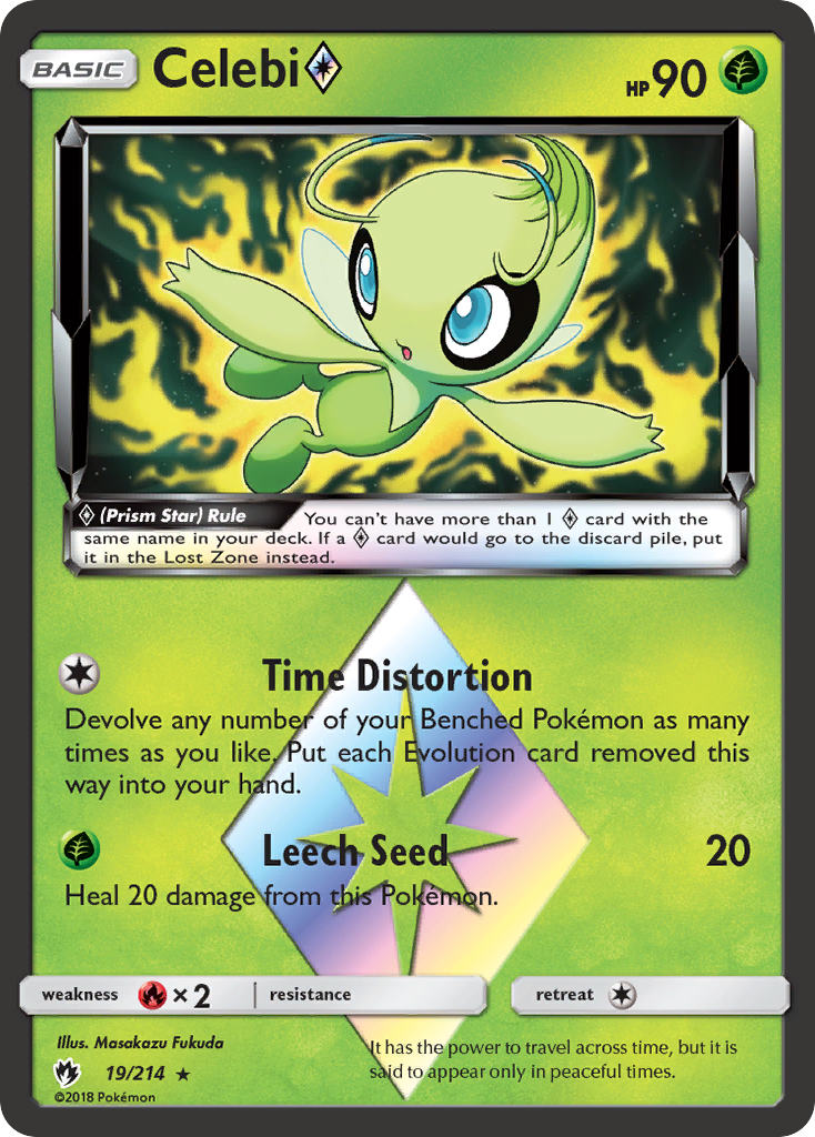 Celebi (19/214) (Prism Star) [Sun & Moon: Lost Thunder] | Gear Gaming Fayetteville