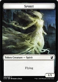 Spirit // Human Double-Sided Token [Commander 2019 Tokens] | Gear Gaming Fayetteville