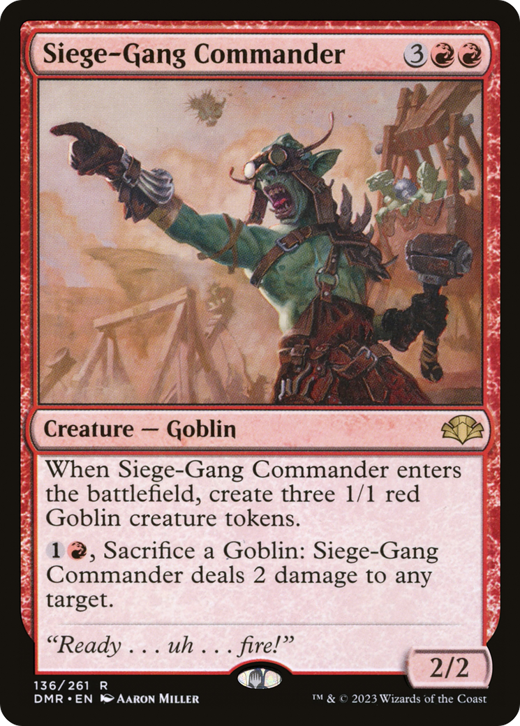 Siege-Gang Commander [Dominaria Remastered] | Gear Gaming Fayetteville