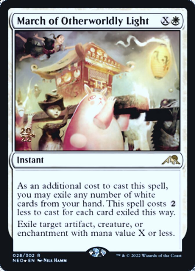 March of Otherworldly Light [Kamigawa: Neon Dynasty Prerelease Promos] | Gear Gaming Fayetteville