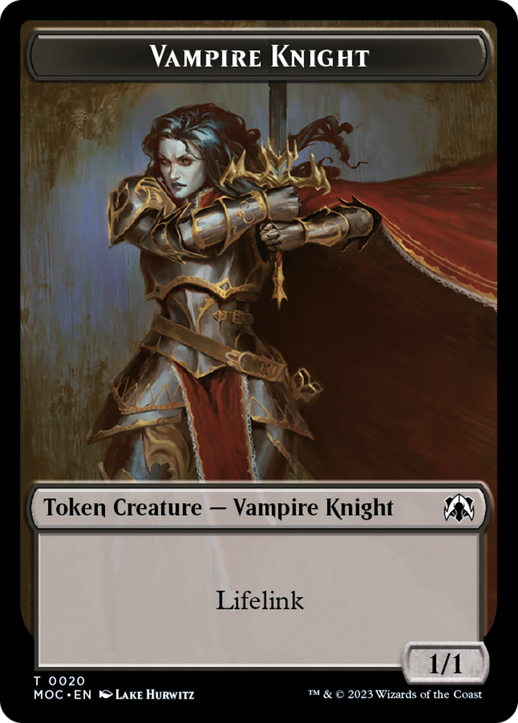 Vampire Knight // Soldier Double-Sided Token [March of the Machine Commander Tokens] | Gear Gaming Fayetteville