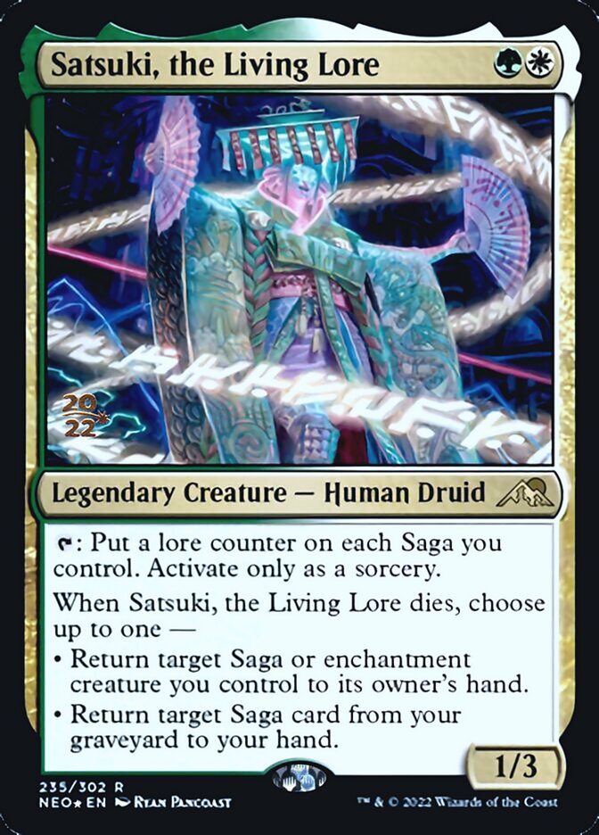 Satsuki, the Living Lore [Kamigawa: Neon Dynasty Prerelease Promos] | Gear Gaming Fayetteville