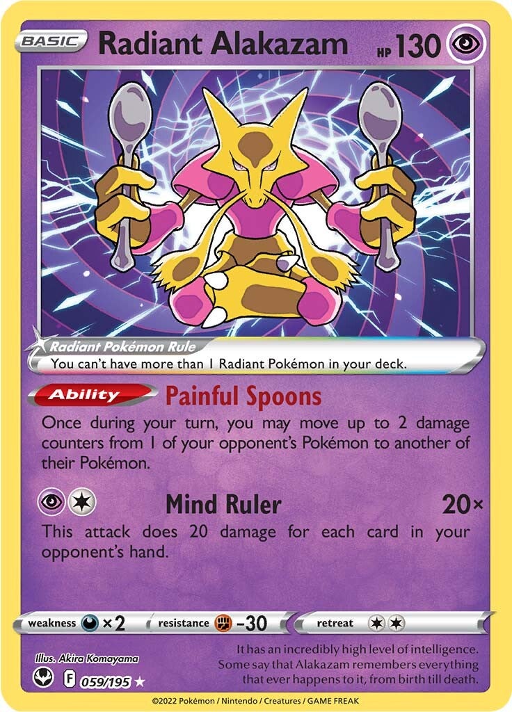 Radiant Alakazam (059/195) [Sword & Shield: Silver Tempest] | Gear Gaming Fayetteville