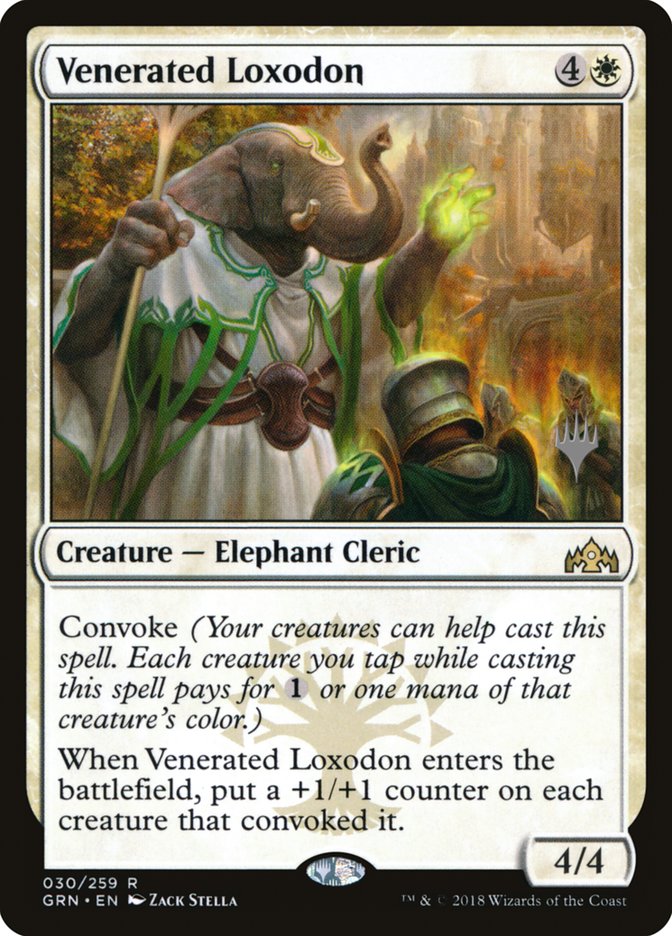 Venerated Loxodon (Promo Pack) [Guilds of Ravnica Promos] | Gear Gaming Fayetteville