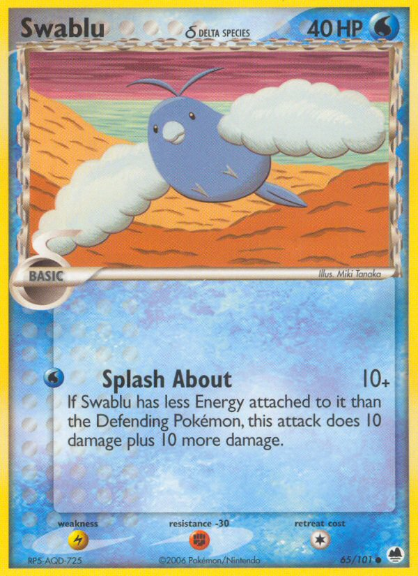 Swablu (65/101) (Delta Species) [EX: Dragon Frontiers] | Gear Gaming Fayetteville