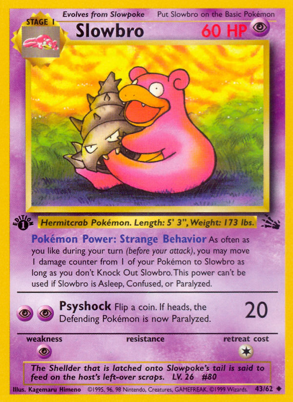 Slowbro (43/62) [Fossil 1st Edition] | Gear Gaming Fayetteville