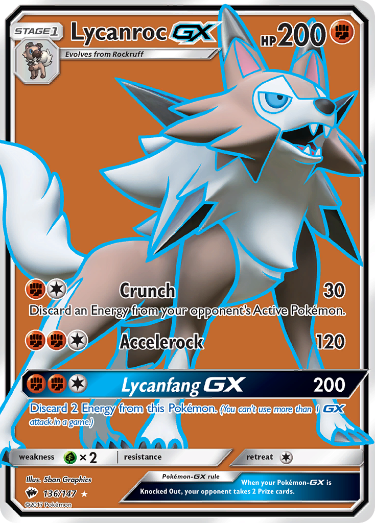 Lycanroc GX (136/147) [Sun & Moon: Burning Shadows] | Gear Gaming Fayetteville