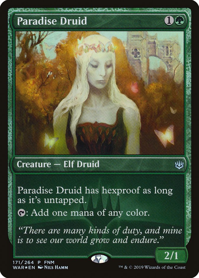 Paradise Druid (FNM) [War of the Spark Promos] | Gear Gaming Fayetteville