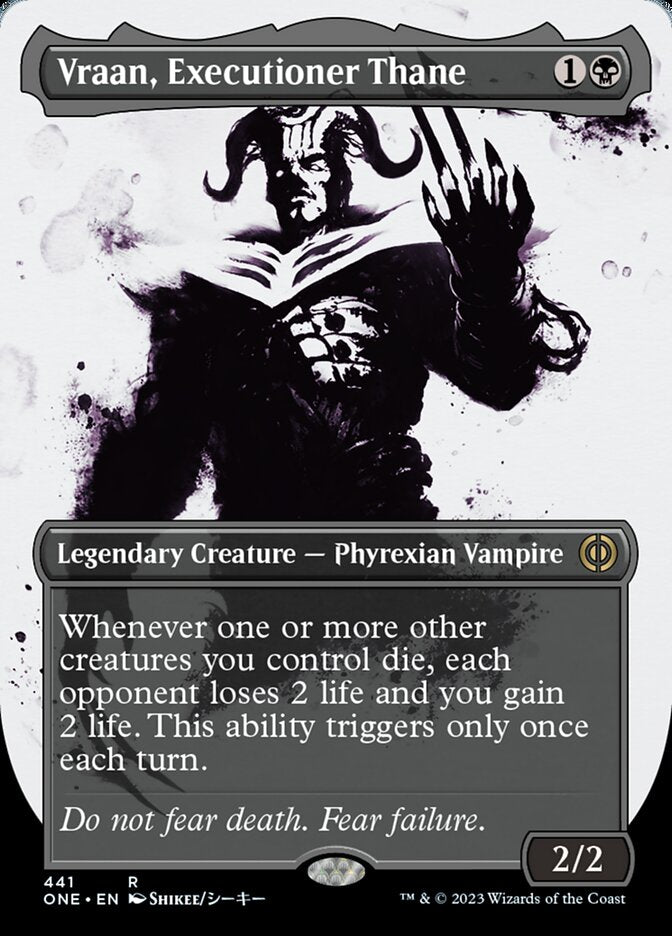 Vraan, Executioner Thane (Borderless Ichor Step-and-Compleat Foil) [Phyrexia: All Will Be One] | Gear Gaming Fayetteville