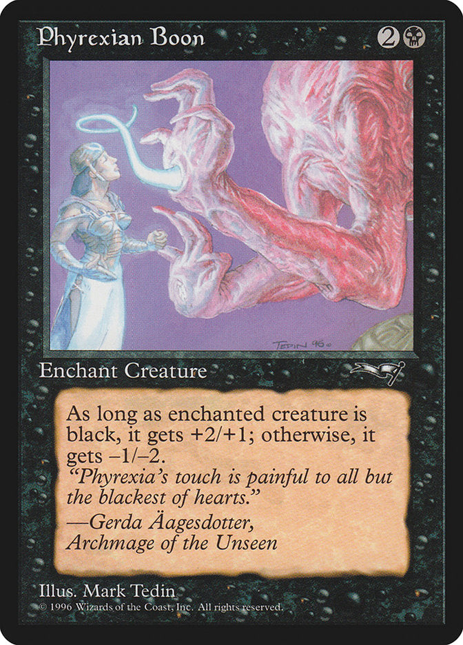 Phyrexian Boon (Person on the Left) [Alliances] | Gear Gaming Fayetteville