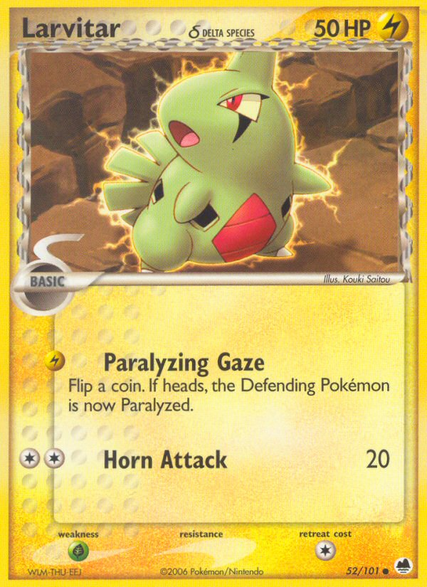 Larvitar (52/101) (Delta Species) [EX: Dragon Frontiers] | Gear Gaming Fayetteville