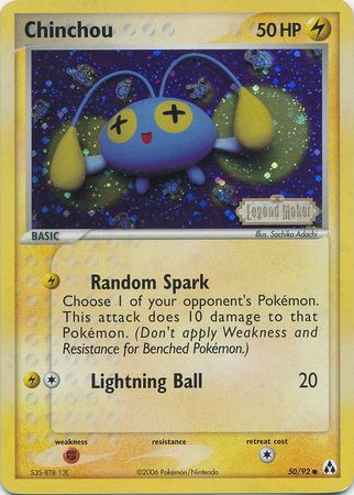 Chinchou (50/92) (Stamped) [EX: Legend Maker] | Gear Gaming Fayetteville