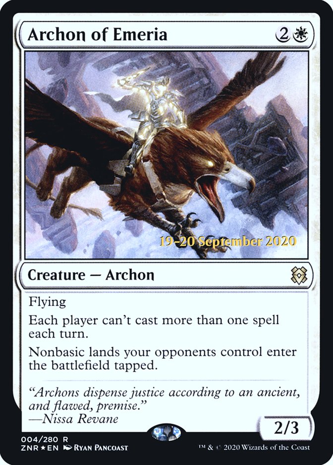 Archon of Emeria [Zendikar Rising Prerelease Promos] | Gear Gaming Fayetteville